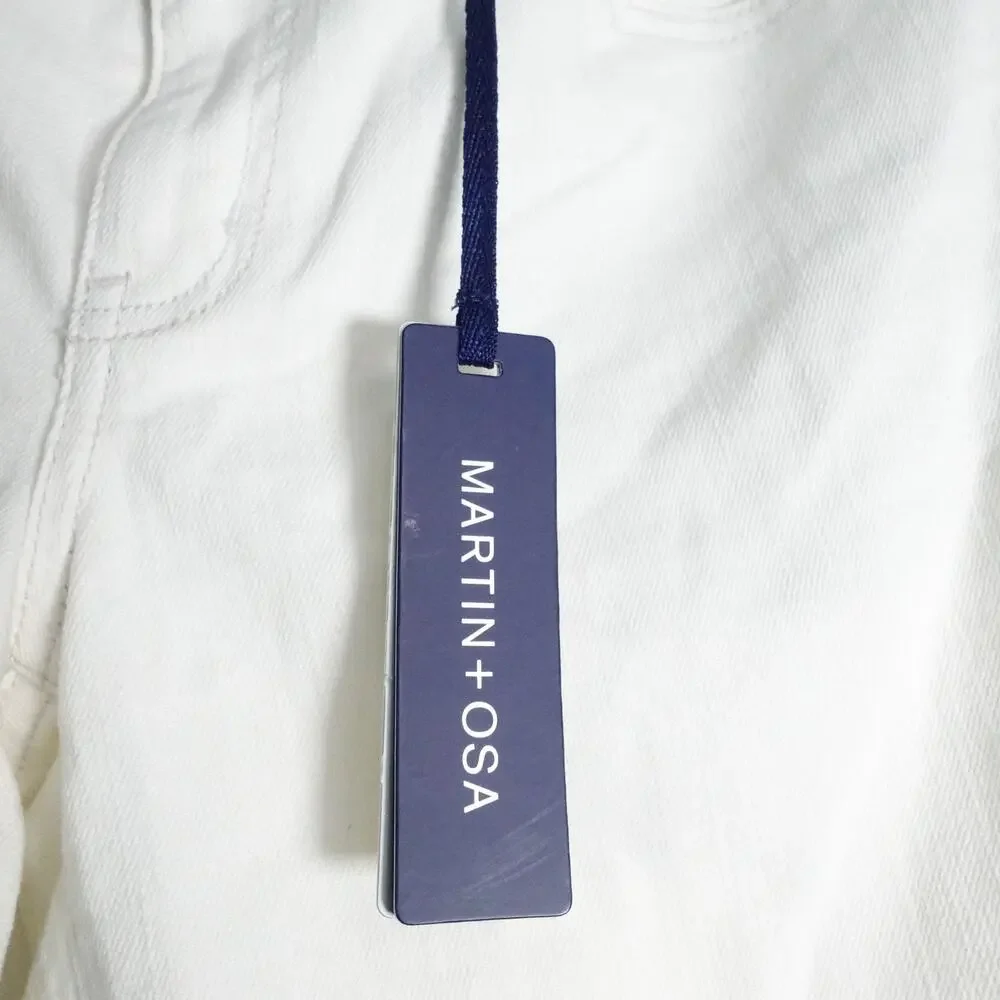 New Martin + Osa Slim Skinny Jeans Size 29 Salt Wash White Denim Stretch 29x31 - Picture 8 of 13